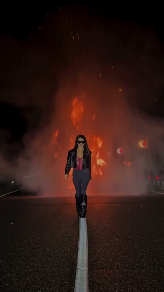 AI Explosion Walk Trend: Walking Away From Explosion, Starring You — AI meme template preview
