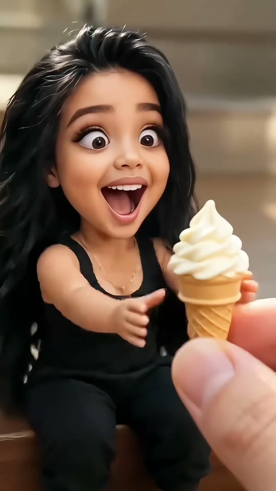 Mini Me AI: Make the Tiny You That Eats Ice Cream — AI meme template preview