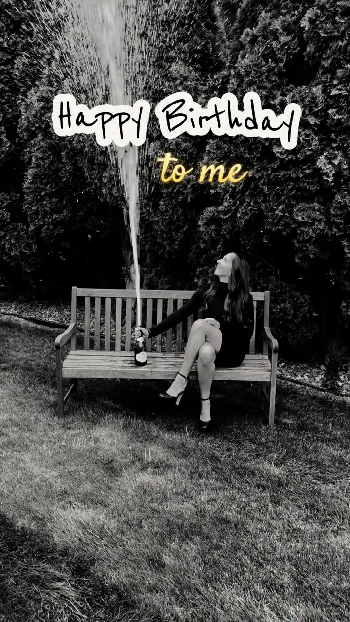 Champagne Birthday Trend: Pop the Bottle, Freeze in Black and White · 3 AI meme video preview