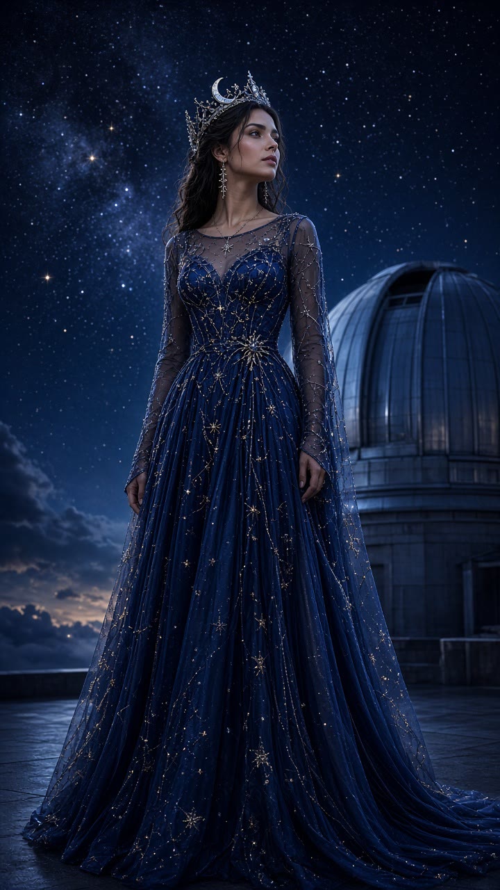 Cosmic Princess Halloween AI: Starry Gown Look From One Photo — AI meme template preview