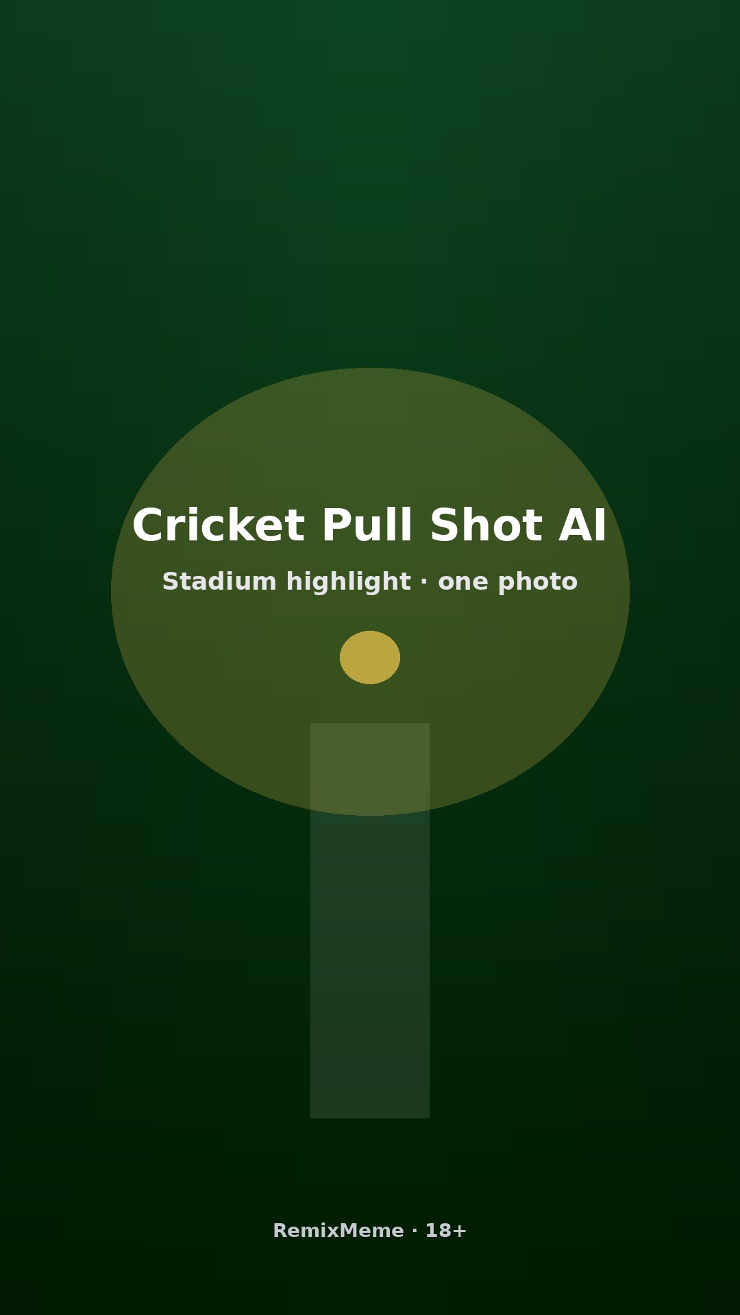 Cricket Pull Shot AI Trend: Stadium Highlight From One Photo — AI meme template preview