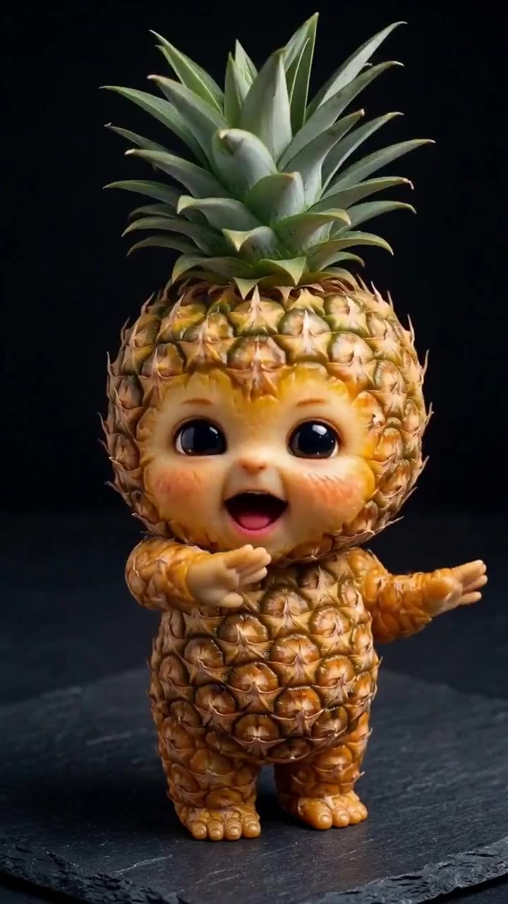 Fruit Kid Dance AI Trend: Cute Fruit-Head Kid Dance From One Photo — AI meme template preview