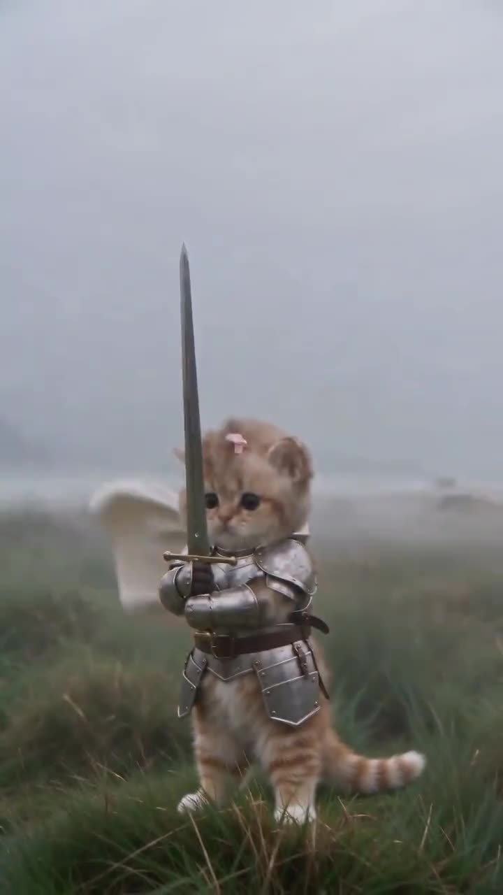 Remember Your Gym Bro AI Video: Your Tiny Knight Next to a Giant — AI meme template preview