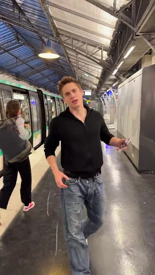 Phone on the Train Trend: Your Face in the Paris Metro Reel — AI meme template preview
