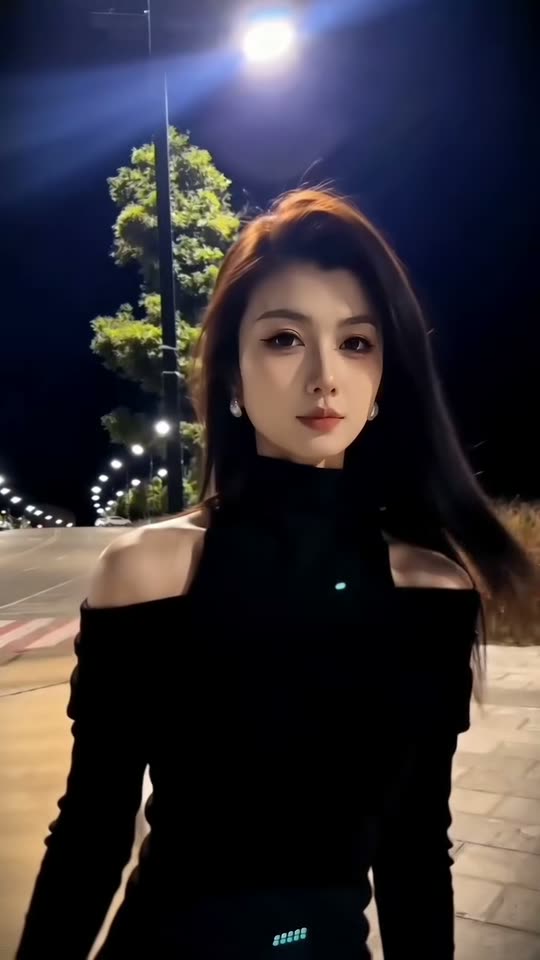 Street Light Trend: Slide Into the Close-Up Under the Lamp — AI meme template preview
